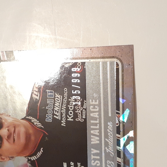 2017 Donruss Call to the Hall Rusty Wallace Refractor NASCAR Cracked Ice Look - Picture 3 of 4